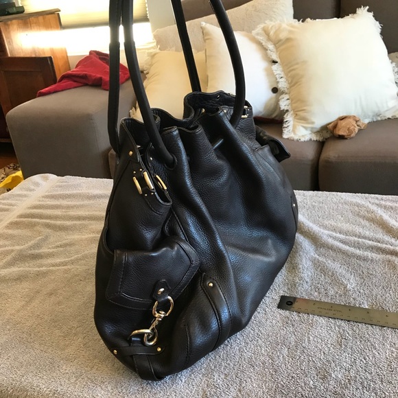 large Cole Haan Chocolate leather tote - Picture 3 of 7